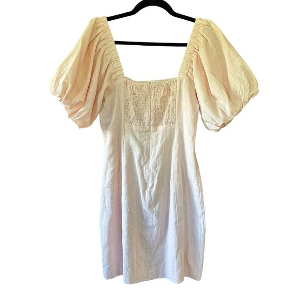 SNDYS Everyday & REVOLVE Tuscany Baby Pink Cotton Dress M Puffy Sleeves NWT - Picture 11 of 14